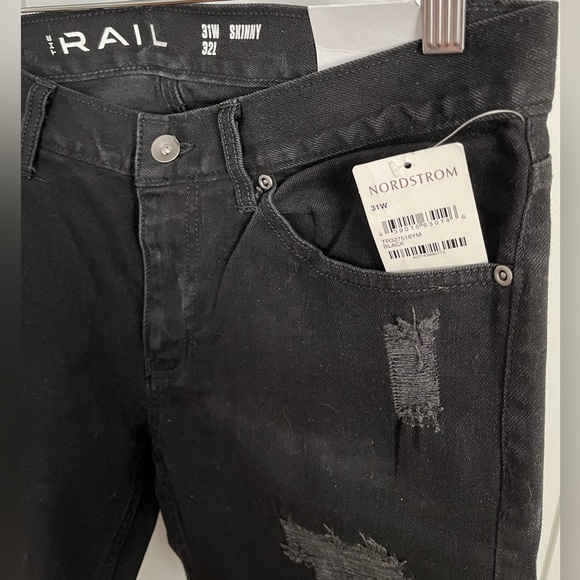 Nordstrom The Rail Mens Black Jeans NWT - Picture 2 of 5